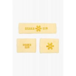 Cinta Pelo Y Muñequera Osaka Set 2.0 Amarillo Suave